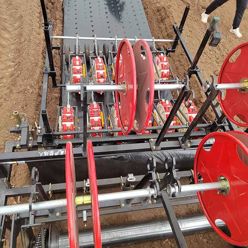 Ridge sowing and film covering machine